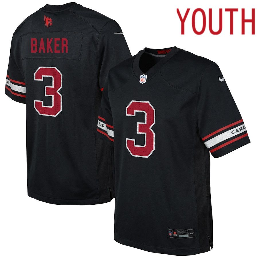Youth Arizona Cardinals #3 Budda Baker Nike Black Game NFL Jersey